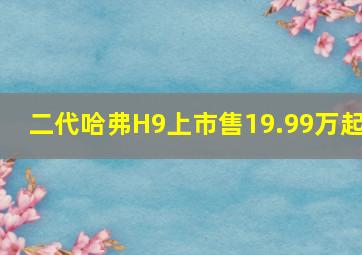 二代哈弗H9上市售19.99万起