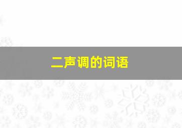 二声调的词语