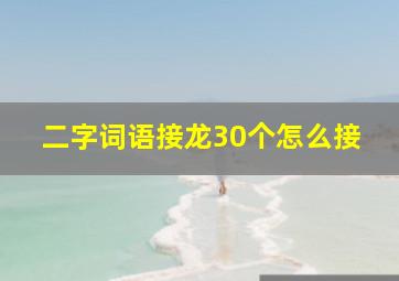 二字词语接龙30个怎么接