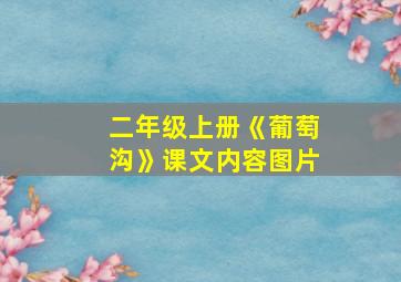 二年级上册《葡萄沟》课文内容图片