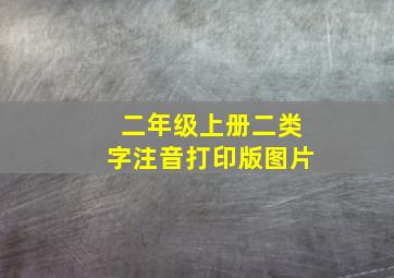 二年级上册二类字注音打印版图片