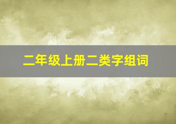 二年级上册二类字组词