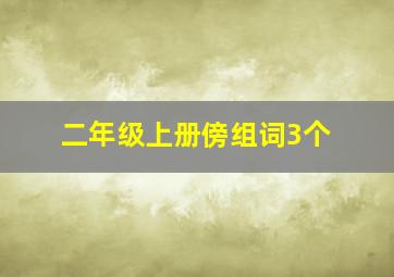 二年级上册傍组词3个