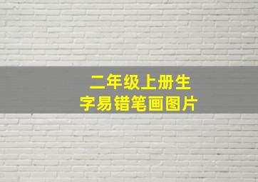 二年级上册生字易错笔画图片