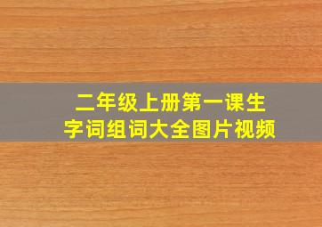 二年级上册第一课生字词组词大全图片视频