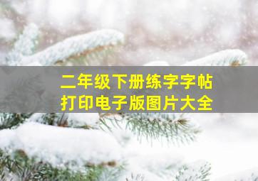 二年级下册练字字帖打印电子版图片大全