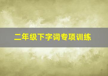 二年级下字词专项训练