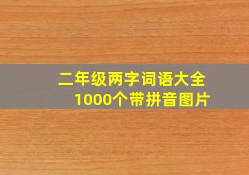 二年级两字词语大全1000个带拼音图片