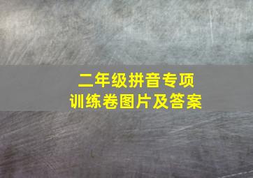 二年级拼音专项训练卷图片及答案