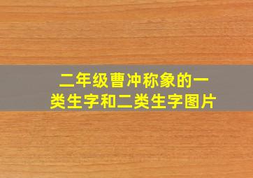 二年级曹冲称象的一类生字和二类生字图片