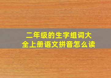 二年级的生字组词大全上册语文拼音怎么读