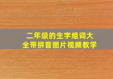 二年级的生字组词大全带拼音图片视频教学