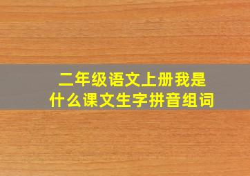 二年级语文上册我是什么课文生字拼音组词