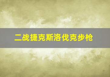 二战捷克斯洛伐克步枪