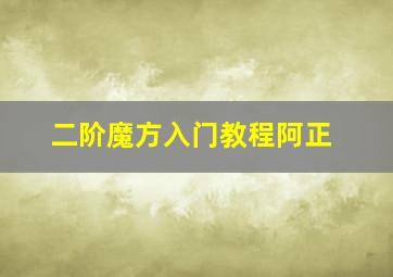 二阶魔方入门教程阿正