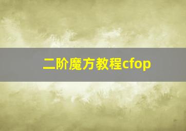 二阶魔方教程cfop