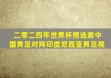 二零二四年世界杯预选赛中国男足对阵印度尼西亚男足视