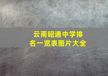 云南昭通中学排名一览表图片大全