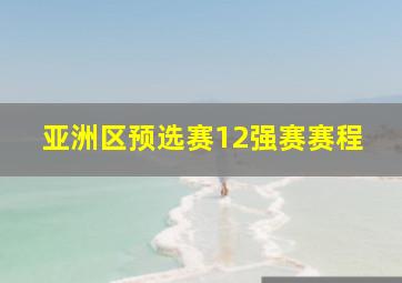 亚洲区预选赛12强赛赛程