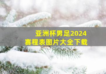 亚洲杯男足2024赛程表图片大全下载