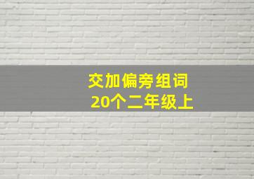 交加偏旁组词20个二年级上