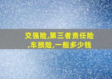 交强险,第三者责任险,车损险,一般多少钱