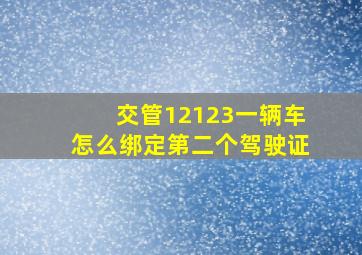 交管12123一辆车怎么绑定第二个驾驶证