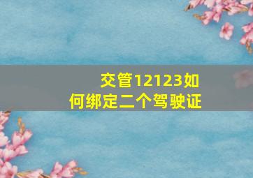 交管12123如何绑定二个驾驶证