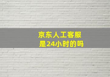 京东人工客服是24小时的吗