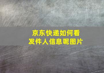 京东快递如何看发件人信息呢图片