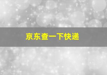 京东查一下快递