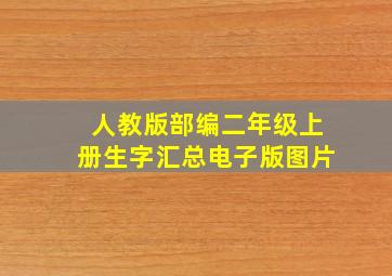 人教版部编二年级上册生字汇总电子版图片