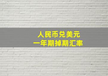 人民币兑美元一年期掉期汇率