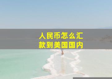 人民币怎么汇款到美国国内