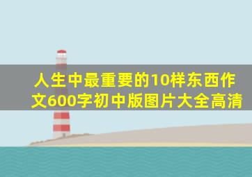 人生中最重要的10样东西作文600字初中版图片大全高清