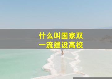 什么叫国家双一流建设高校