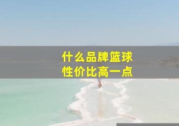 什么品牌篮球性价比高一点