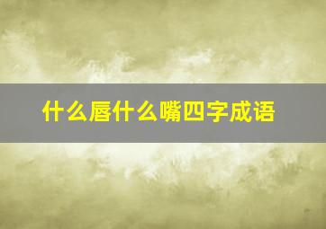 什么唇什么嘴四字成语