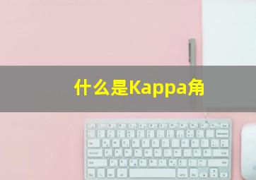 什么是Kappa角