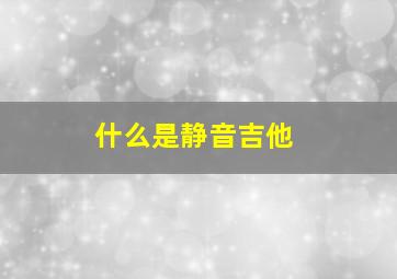 什么是静音吉他