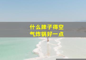 什么牌子得空气炸锅好一点