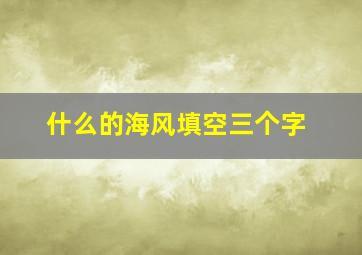 什么的海风填空三个字