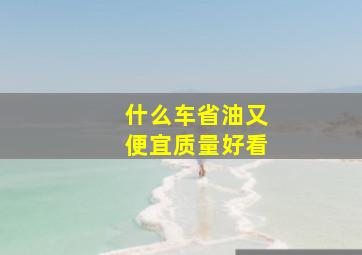 什么车省油又便宜质量好看