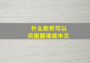 什么软件可以识图翻译成中文