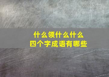 什么领什么什么四个字成语有哪些