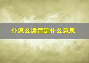 仆怎么读音是什么意思