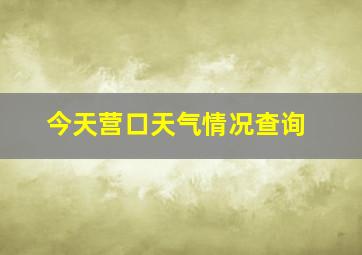 今天营口天气情况查询