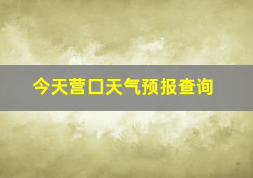 今天营囗天气预报查询