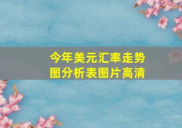 今年美元汇率走势图分析表图片高清