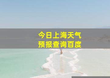 今日上海天气预报查询百度